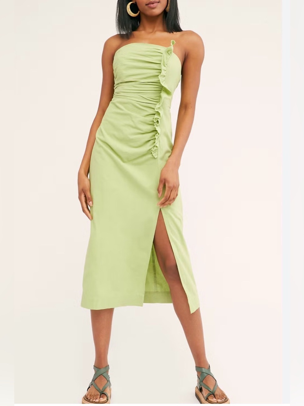NWT Free People Endless Summer A Statement Midi Dress in green